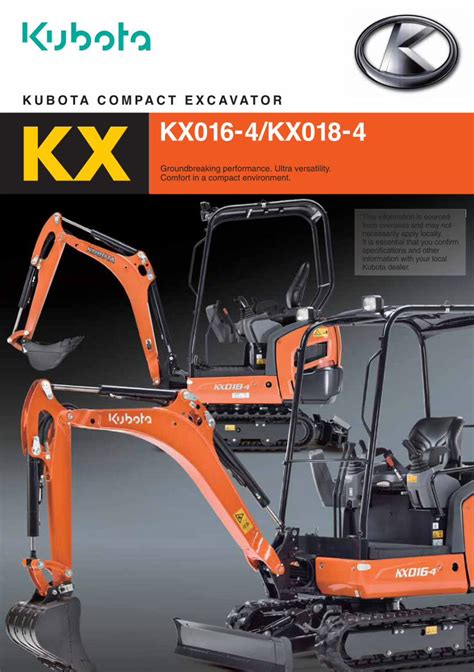 kubota kx06 4 g specifications